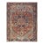 1890s Red Field Medallion Rustic Antique Heriz Knotted Wool Rug For Sale