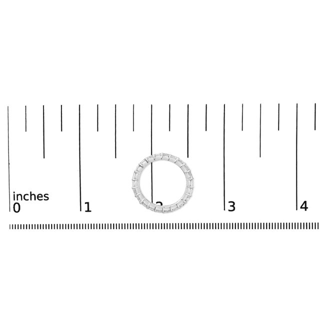 Metal 14K White Gold 2 1/3 Cttw Asscher Cut Lab Grown Diamond Eternity Band Ring, Size 5.5 For Sale - Image 7 of 7