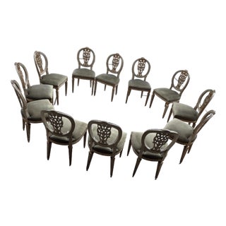 Dining Room Chairs Set of 12 Armless For Sale