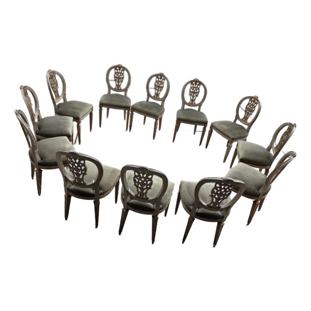 Dining Room Chairs Set of 12 Armless For Sale