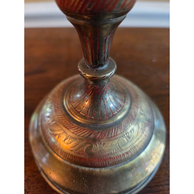 Antique Moorish Moroccan Pierced Brass Table Lamp For Sale - Image 12 of 14