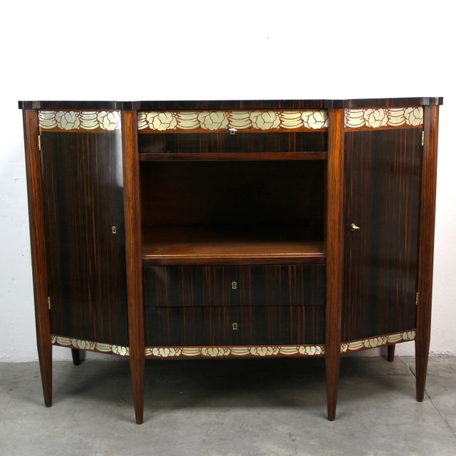 Art Decó Metal Marquetry Sideboard, 1920s For Sale - Image 16 of 18