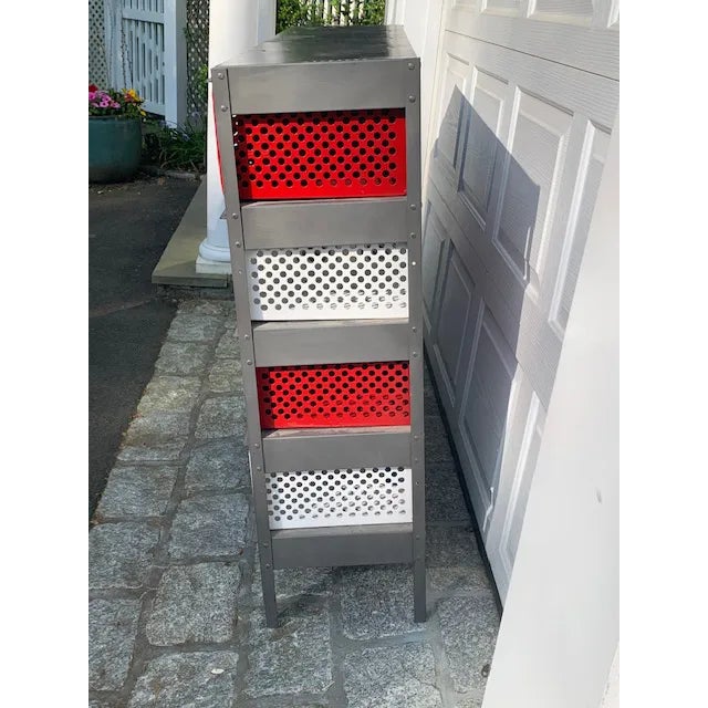 Vintage American Flag Locker Dresser For Sale - Image 4 of 4