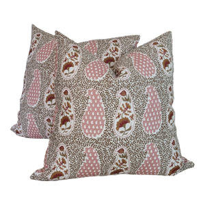 Virginia Kraft Jangal Supreem Pillows With Fermoie Marden Neutral Backs