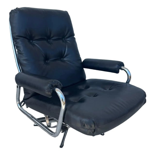 Mid 20th Century Lubra Easy Glider System Swivel Armchair For Sale