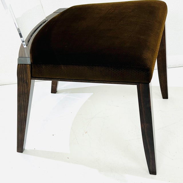 Set of 8 Pietro Costantini Lucite Back Dining Chairs For Sale - Image 9 of 17