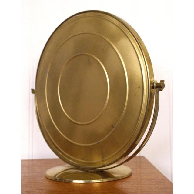 Modern Swedish Brass Table Mirror, 1950s For Sale - Image 3 of 8