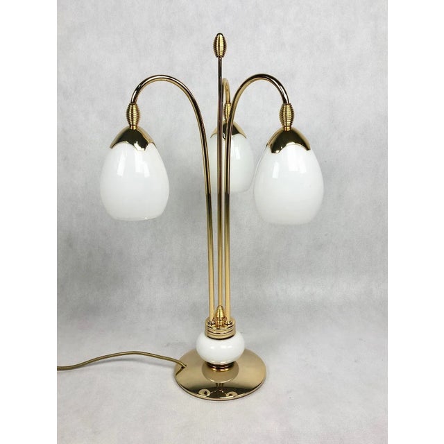 Three Lights Table Lamp in Brass from Bankamp Leuchten, 1970s For Sale - Image 9 of 13