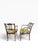 Set of 4 Maitland-Smith Silver & Gold Leaf Armchairs With New Caning & Cushions For Sale In Boston - Image 6 of 17