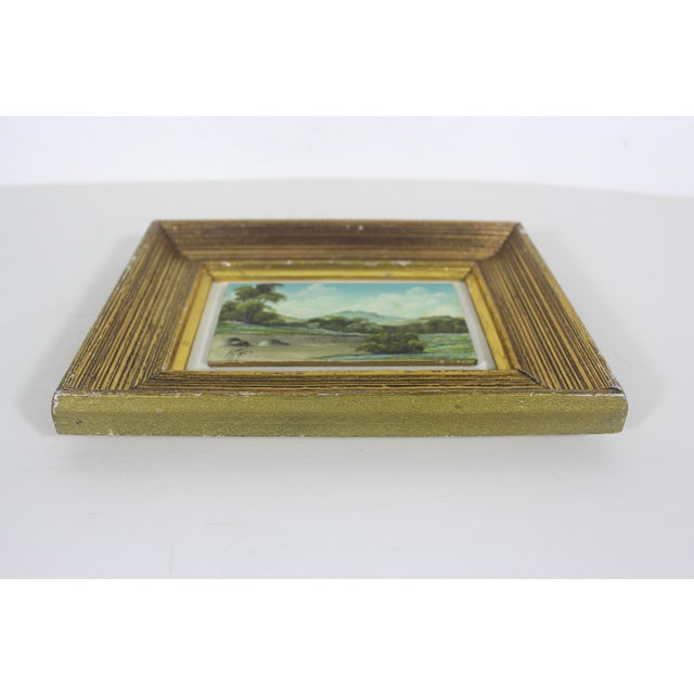 Traditional Vintage Framed Landscape Painting For Sale - Image 3 of 9