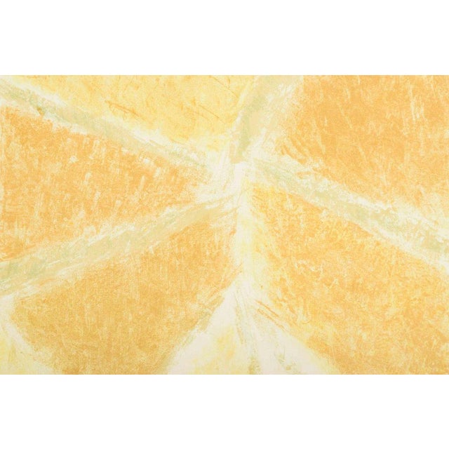 Modern Frede Christoffersen, Abstract Work in Yellow Tones, 1962, Color Lithograph on Paper For Sale - Image 3 of 6