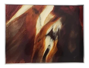 Vintage Mid-Century Modern Resin on Panel by Nicholas Mirandon C.1979