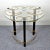 Black Gilded & Black Lacquered Metal Gueridon with Glass Top, 1950s For Sale - Image 8 of 8