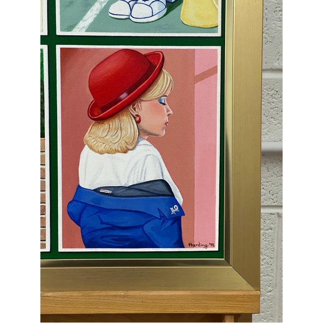 Vintage English Woman Tennis Player Picnic Basket Smoking 1960's 1970's England 2013 For Sale - Image 9 of 11
