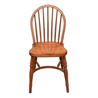 Farmhouse Windsor Bow Back Side Chair with Crinoline Stretcher For Sale