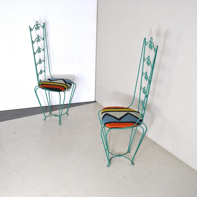 1960s Set of Chiavari Style Iron Outdoor Chairs, 1960s For Sale - Image 5 of 8