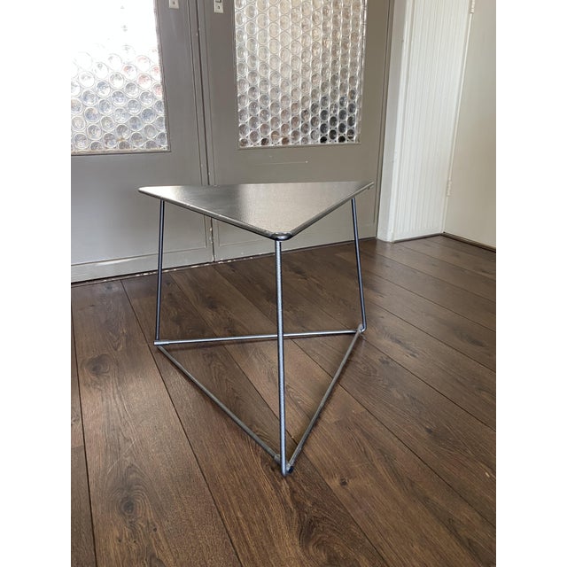 Metal Vintage Triangular Coffee Table by Niels Gammelgaard for Mobel Ikea, 1980s For Sale - Image 7 of 15