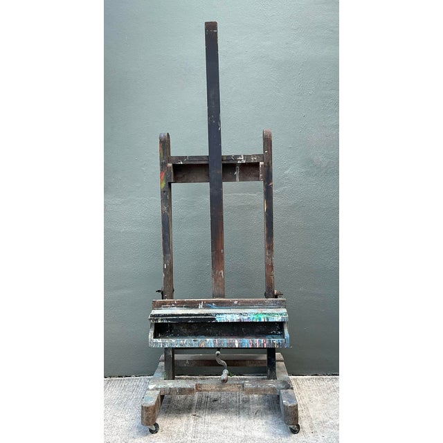 Vintage Rustic Wood Artist Easel For Sale - Image 12 of 12