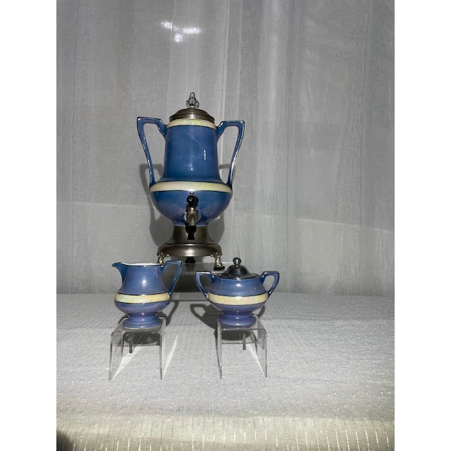 Mid-Century Modern Vintage Royal Rochester Fraunfelter Coffee Percolator With Cream and Sugar- 3 Pieces For Sale - Image 3 of 8