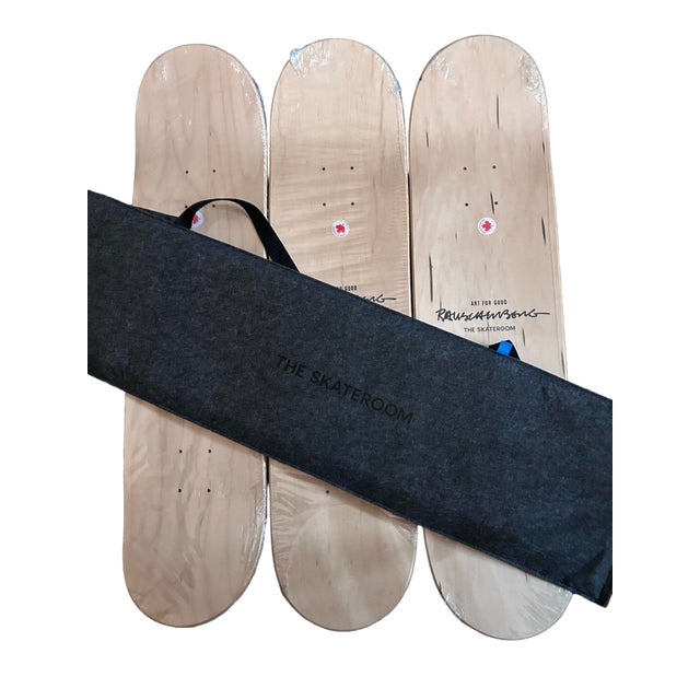 Wood Limited Edition Skateroom Triptych of Robert Rauschenberg From 2017 of His Work ‘Overdrive’ From 1963. 1 of 300. For Sale - Image 7 of 7