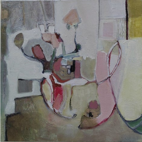 Bowl and Flowers, Is a Contemporary Abstract Expressionist Still Life Oil Painting by Lynn Christian during 2026.
