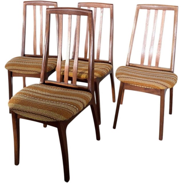 Mid-Century High Back Teak Dining Chairs from Nathan, 1970s, Set of 4 For Sale - Image 4 of 9