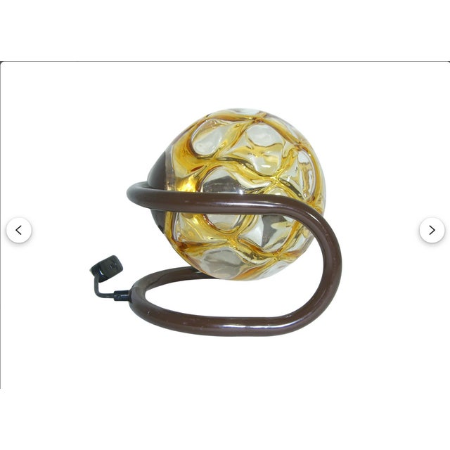 Mid-Century Modern Mid-Century Art Deco Modern Table Desk in Murano Glass from Doria Leuchten, 1980s For Sale - Image 3 of 11