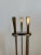 Mid 20th Century Mid Century Modernist Fireplace Tools Chrome and Brass For Sale - Image 5 of 9