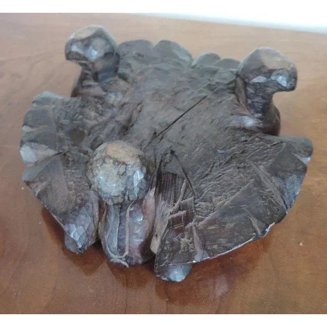 19th Century Chinese Carved Wood Lotus Leaf Display Stand for Tripod Censer or Vase For Sale - Image 10 of 11