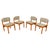 1960s Mid Century Modern Danish Jens Risom Set of 4 Teak Dining Chairs 1960 Newly Reupholstered For Sale - Image 5 of 12