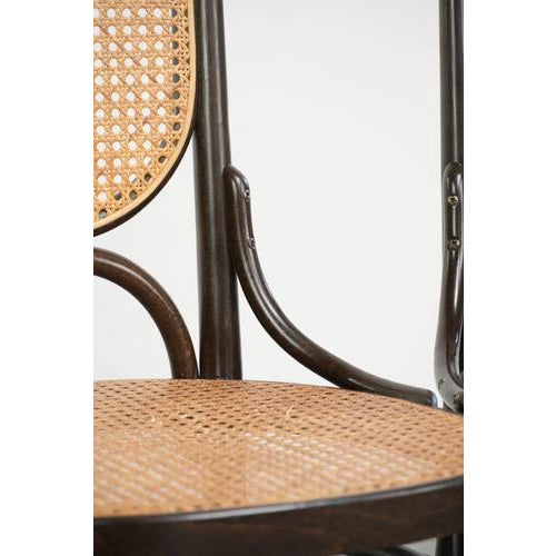 Vintage Long John High Back Bentwood Chairs with Webbing Seats from Thonet, Set of 6 For Sale - Image 14 of 17