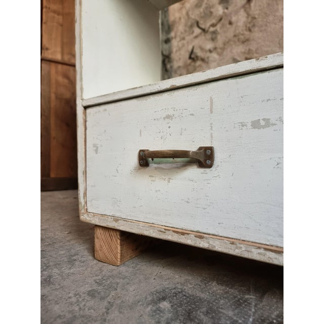 Vintage French Pine Shoe Cabinet with Drawers, 1960s For Sale - Image 10 of 18