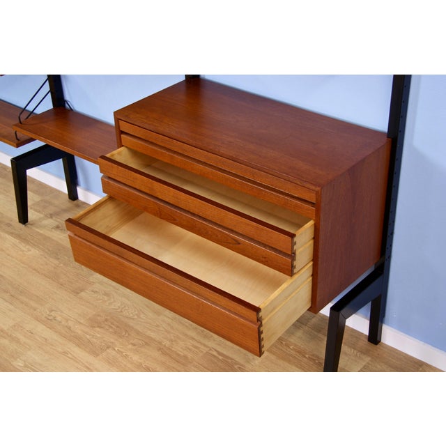 Danish Wall Unit in Teak by Poul Cadovius for Royal System, Denmark, 1960s For Sale - Image 10 of 12