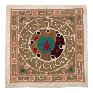 Vintage Embroidered Samarkand Suzani Tapestry