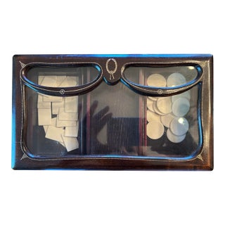 Antique Napoleon III Game Box/Compendium With Bone Tokens For Sale