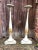 A gorgeous pair of 19th century french carved wood floor standing candlesticks. H 36 in. X w 10 in. X d 10 in. H 91.44 cm...