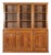Large English Oak Glazed Bookcase, 1920s For Sale