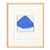 Mid-Century Modernist Abstract Lithograph in Blue and White Signed Mona Mark For Sale
