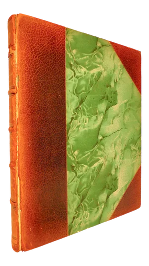 Early 20th Century Decorative and Illustrated Leather Book, Guyot's Le Printemps Sur La Neige Et d'Autres Contes Du Bon Vieux Temps