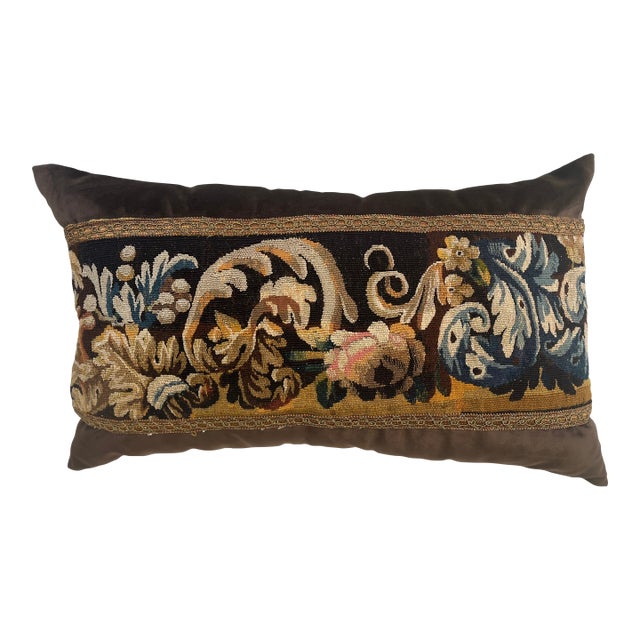 Pillow With 18th Century Tapestry For Sale