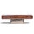m.f. Harty for Stow & Davis Mid Century Walnut, Chrome and Glass Executive Desk For Sale - Image 9 of 10