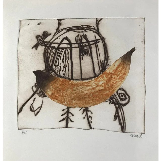 Emmanuelle RENARD born in 1963 Banana composition Carburundum engraving Signed in pencil lower right Justified 4/15 bottom...