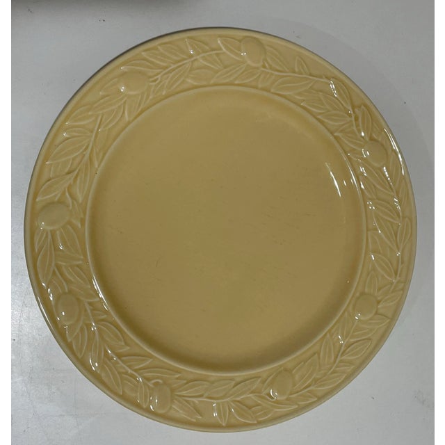 Set of 4 Vintage Bordallo Pinheiro Majolica large plates, charger,s chop plates or serving platters, made in Portugal. The...