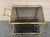 Mid 20th Century Art Deco Brass Dry Bar Cart with Smoked Two Tier Glass For Sale - Image 13 of 18