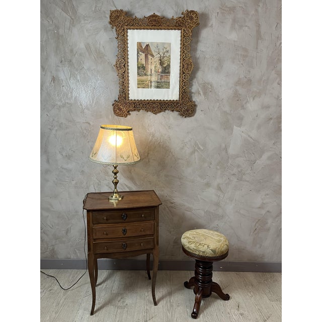 Wood Walnut Piano Stool, 1900s For Sale - Image 7 of 8