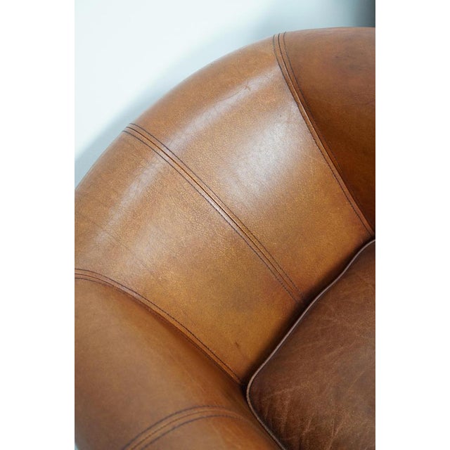 Brown Vintage Dutch Cognac Colored Leather Club Chairs, Set of 2 For Sale - Image 8 of 18