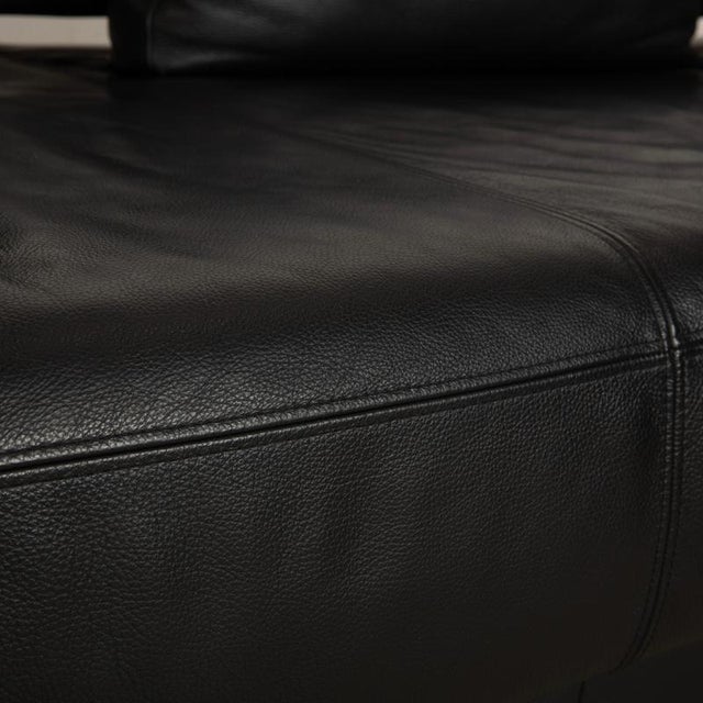 Brand Face Corner Sofa in Black Leather from Ewald Schillig For Sale - Image 6 of 15