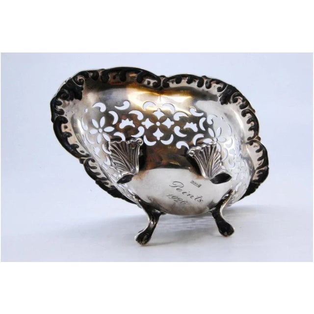 Silver Candy Box with Floral Motifs and Feet For Sale - Image 5 of 10