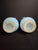 Antique Pair Victorian Blue Satin Cased Glass Pitcher Ewers Hand Painted Orchids Frosted Coral Branch Handles Ruffled Rim - a Pair For Sale - Image 12 of 18