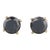 New 2.67ctw Black Diamond Stud Earrings 14k Yellow Gold Round Solitaires For Sale